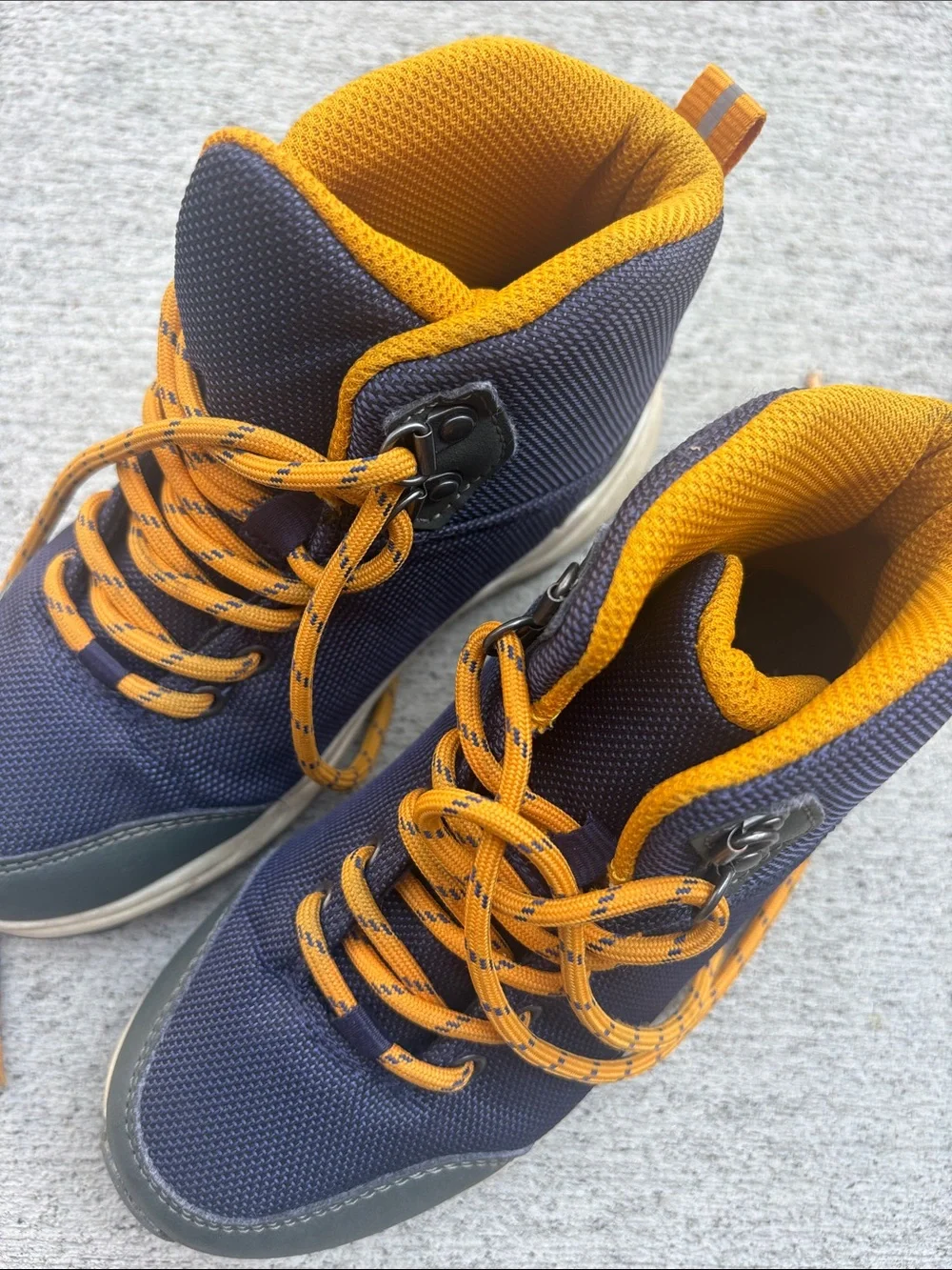 Target Kids Navy and Yellow Lace-Up Boot Sneakers